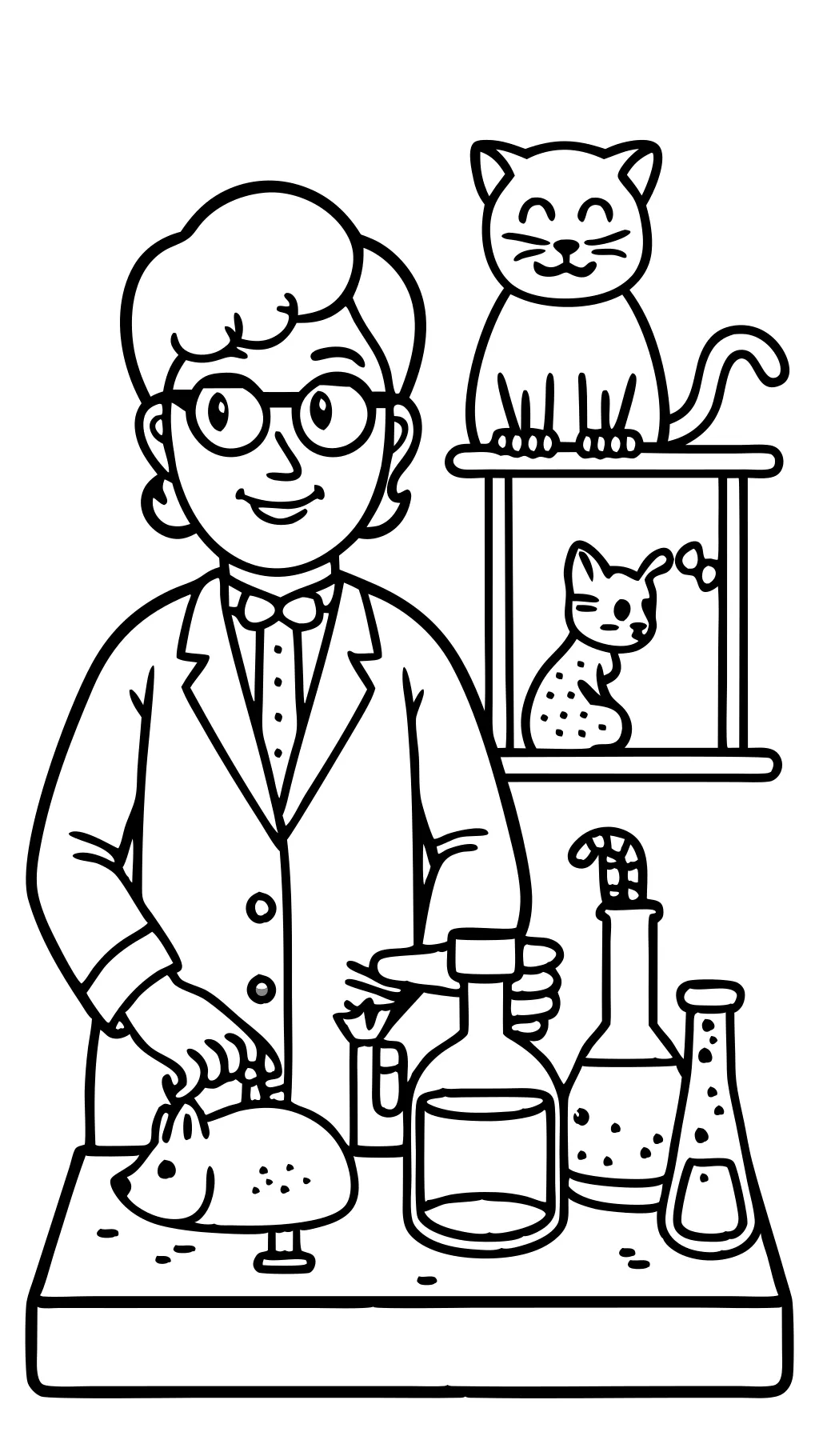 scientist coloring page